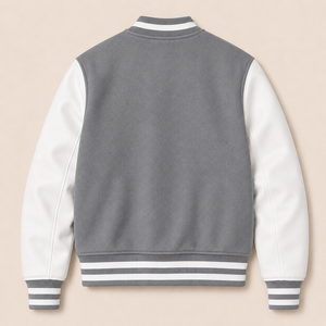 Chaqueta Varsity de Invierno Personalizada de Alta Calidad, Transpirable y Resistente al Viento, para Hombre, con Mangas de Cuero, Estilo Urbano, Bordado Personalizado - Product Image 4