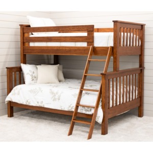 Cama litera dinámica de madera con barandillas superiores seguras y escalera resistente para dormitorio infantil, muebles de interior. - Product Image 2