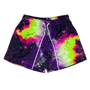 Elastic Waist Knitted Canvas <b>100</b>% <b>Polyester</b> Eco-Friendly Digital Print Sporty Sports and Leisure Shorts - Product Image 5
