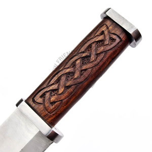 Nouveau couteau Seax artisanal à nœuds celtiques gravés avec manche en bois, meilleur couteau de survie et de chasse pour l'extérieur, couteau sax médiéval - Product Image 3