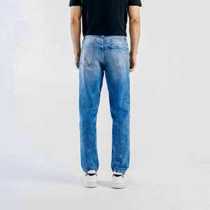 Envío Rápido, Jeans de Pierna Recta, Jeans de Mezclilla Cruda, Estilo Urbano, 100% Algodón, Pantalones de Mezclilla para Hombre - Product Image 2