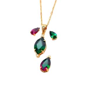 Collar con colgante de gota de agua de Plata de Ley 925 de lujo para mujer, enlace de circón de diamante de moda, chapado en oro, Vintage para fiestas - Product Image 1