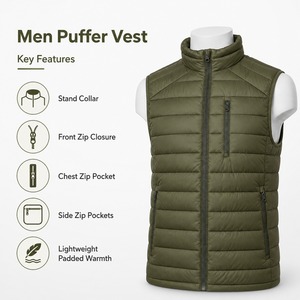 <b>Men</b> Puffer <b>Vest</b> Premium Quality Warm Insulated Design Comfortable Fit Lightweight Durable <b>Winter</b> Casual Outerwear - Product Image 6