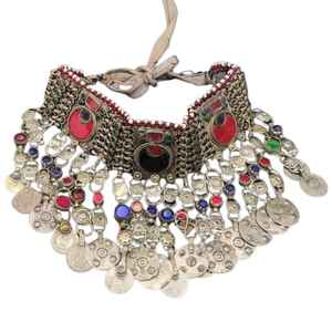 Juego de Joyería Afgana de Oriente Medio, 100% de Alta Calidad, Estilo Vintage, Personalizado, para Mujer, Collar y Aretes a la Moda para Fiestas y Aniversarios - Product Image 1