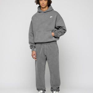 Sweat-shirts à capuche personnalisés en molleton de coton 500 GSM pour hommes, coupe oversize, épaules tombantes, coupe carrée, pull à capuche - Product Image 3