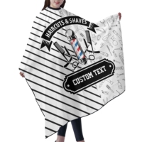 Nouvelle Cape de Coiffure Professionnelle HARBOR INDUSTRY en Polyester Imperméable pour Salons de Coiffure et Barbiers – Personnalisable avec Texte – Offre Spéciale