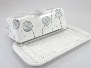 Recipiente para Mantequilla con Tapa Decorativa y Bandeja para Servir, Acabado Esmaltado Duradero, Elegante Plato para Guardar Mantequilla en la Cocina - Product Image 5