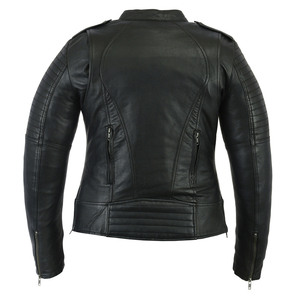 Veste en cuir élégante à col montant, style motard vintage, coupe slim, pour homme, couleur personnalisée, 100% cuir véritable, fabricant Pakistan - Product Image 2