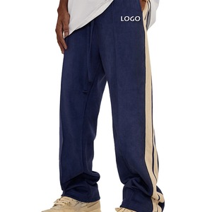 Custom Distressed Sweatpants Manufacturer Heavy Cotton Streetwear Joggers Embroidery Rhinestone Puff Print OEM ODM Factory - Product Image 2