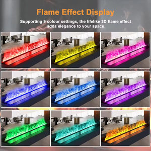 Chimenea Eléctrica de Vapor de Agua de Acero Inoxidable Moderna de Alta Calidad de 0.5-2 Metros de Largo con Atomización 3D para Interiores, Hoteles y Villas - Product Image 6