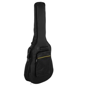 Custodia Imbottita Nera da 41 Pollici per Chitarra Acustica, Realizzata in PC e Nylon con Chiusura a Cerniera, Adatta anche per Basso - Product Image 1