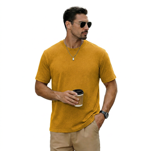 Camiseta de Manga Corta para Hombre, Cuello Redondo, Color Sólido, Corte Regular, Tejido de Punto Jersey, 100% Poliéster, Transpirable y Ecológica - Product Image 4