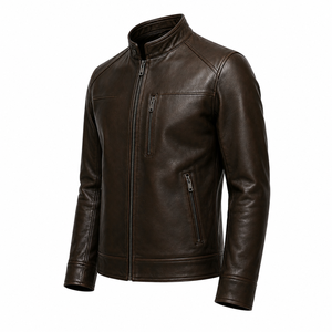 Veste en cuir de vachette de qualité supérieure pour homme, vêtement d'extérieur luxueux et tendance, streetwear moderne, coupe classique et confortable pour tous les jours - Product Image 4