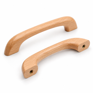 Wooden Cabinet Handle Bar <b>Rustic</b> Furniture Pull Kitchen Drawer Handle Durable Solid Wood Design Solid Wood Handle - Product Image 1