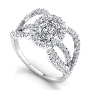 Anillos de compromiso REYES de alta calidad en oro sólido de 14K y 18K con corte ovalado y halo de diamantes de 1.5 quilates para mujer, joyería fina con certificación IGI. - Product Image 2