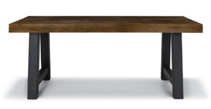 Mesa de Centro de Madera Rústica, Mesa Rectangular de Madera Maciza para Sala de Estar, Muebles para Sofá - Product Image 2