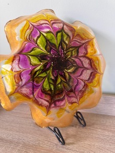 Tazón de Resina Artístico Moderno Hecho a Mano con Patrón Decorativo, Apto para Alimentos, de Lujo para el Hogar, con Superficie Interior Lisa - Product Image 5