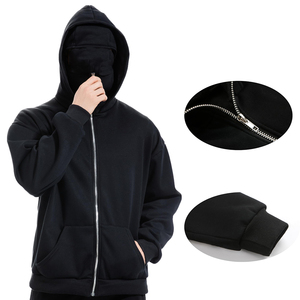 Pasamontañas de invierno con capucha, forro polar, transpirable, de secado rápido, ligero, máscara facial con capucha, pasamontañas básico de mezcla de algodón - Product Image 3