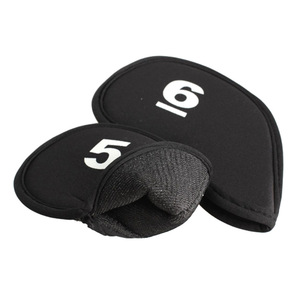 Black Neoprene <b>Golf</b> Headcover Numbered 5 and 6 Protective Cover for Drivers and Irons Solid Color Design - Product Image 1