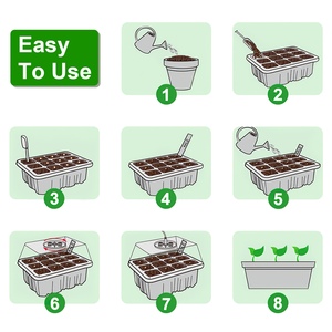 Kit di avviamento per semi a 5 vassoi con cupola a 5 livelli di umidità con luminosità a 5 livelli 4 timer per Greenhouse-5Packs interni - Product Image 3