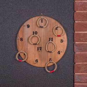 Handmade Wooden Wall Decoration Round Ring Toss <b>Game</b> With Engraved Numbers For Home Decor DIY Craft new wooden indoor fun <b>game</b> - Product Image 1