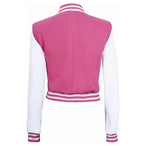 Wholesale Regular Varsity <b>Jackets</b> Winter Custom <b>Women</b> Unisex Plus Size Breathable Casual Streetwear Sheep Leather Stand Collar - Product Image 6