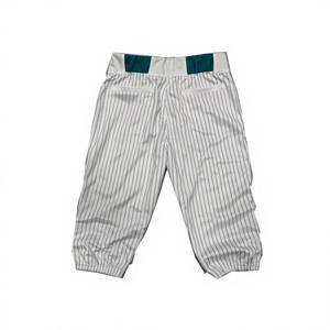 Pantalon de baseball unisexe gris avec leggings de compression bleu clair en polyester respirant - Product Image 3