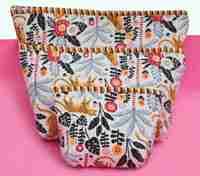 Ensemble de trousse de toilette portable en coton matelassé personnalisé, trousse à maquillage florale, organiseur de cosmétiques de voyage pour femmes