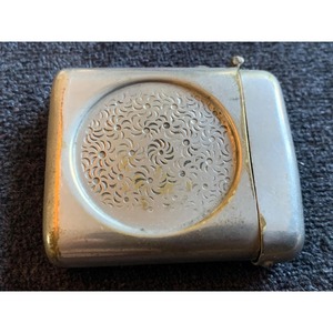High Standard Quality Aluminum Cigarette Match Case With Engraved Floral Design Durable Household Use - Product Image 1