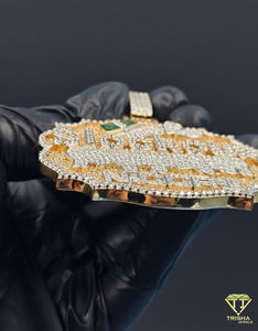 Colgante con Nombre Personalizado con Diamantes de Moissanita, Estilo Hip Hop, para Hombre y Mujer - Product Image 2