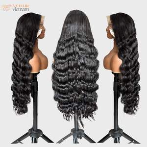 Venta al por mayor 2024 pelucas delanteras de encaje ondulado profundo suelto 100% extensiones de cabello humano Remy virgen vietnamita cutícula alineada Venta caliente - Product Image 1