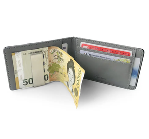 High Quality Men's Short <b>Wallet</b> Custom Crazy Horse Genuine Leather Card Holder With Fold Closure Mini <b>Smart</b> Slim Money Clip 2026 - Product Image 3