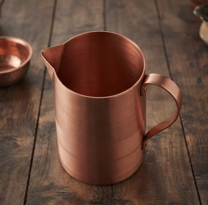Large Capacity Designer Water Pitcher Custom Texture Finished Handmade Copper <b>Jug</b> Wholesale Medium Size Copper Metal <b>Jug</b> - Product Image 3