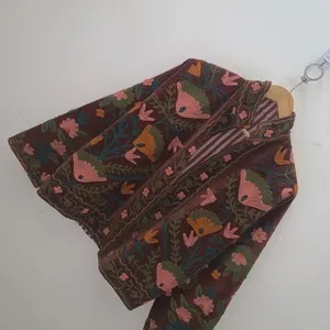 TrendingWomens Boho Suzani Velvet Jacket Floral Hand Embroidered Short <b>Coat</b> Winter Style Wholesale Price - Product Image 3