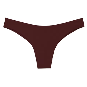 Braguitas de bikini de punto sin costuras con corte láser al por mayor para mujer, transpirables, ecológicas, de tiro medio, sin marcas - Product Image 4