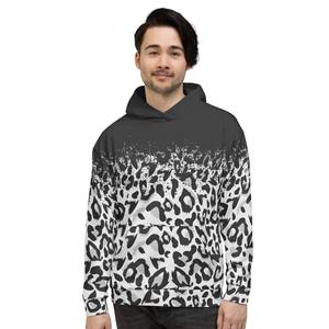 2026 Best Selling <b>Leopard</b> <b>Print</b> Streetwear <b>Hoodie</b> Cotton Fleece Sweatshirt Men Women Pullover With Custom Logo Wholesale - Product Image 3