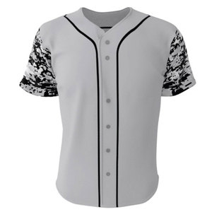 Camiseta de Béisbol de Verano de Manga Corta, Sublimación Completa Personalizada, Transpirable, Talla Grande, Secado Rápido, Cintura Elástica, Unisex, Color Sólido - Product Image 2