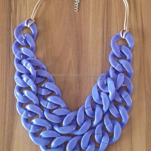 Collar de accesorios de tornillo multicolor con cuentas de resina de la mejor calidad para niñas y mujeres de la India de RF Crafts - Product Image 1