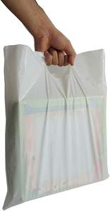 Bolsas de plástico para la compra, embalaje para uso en supermercado, bolsas de plástico PE personalizadas con logotipo impreso en huecograbado y mango a buen precio al por mayor - Product Image 3