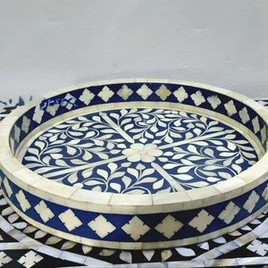 Plateau Feng Shui de Luxe Fait Main Écologique avec Incrustations en Os – Design Décoratif Élégant, Qualité Supérieure pour la Maison et la Cuisine (Idéal pour Servir) - Product Image 1