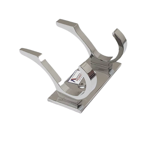 Chrome Aluminum Double <b>Wall</b> <b>Mounted</b> Coat Hook Rack Lightweight Detachable Flexible Multifunctional <b>Clothes</b> and Towel Bag Hanger - Product Image 1