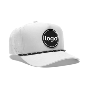 Gorra de Béisbol de 5 Paneles con Corte Láser Personalizado, Gorras de Golf con Visera Curva, Unisex, 100% Algodón, Lona, Bordado a Mano, Gorra Deportiva con Cuerda - Product Image 4