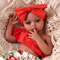 Poupée Reborn Bébé Fille Africaine Américaine en Silicone Corps Entier de 16 Pouces Babeside Phoebe Prête à l'Expédition Vente en Gros Direct Usine