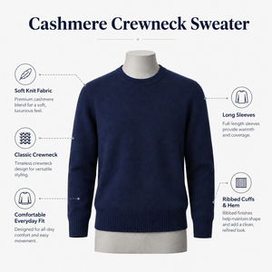 Pull en cachemire pour femme, fabriqué avec un tissu tricoté doux de haute qualité, chaud, confortable, respirant, design élégant - Product Image 6
