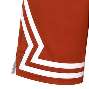 <b>Men</b> Custom Rust Orange Basketball <b>Shorts</b> with White Geometric Side Panels Breathable Mesh Athletic Training Gym Sports <b>Shorts</b> - Product Image 3