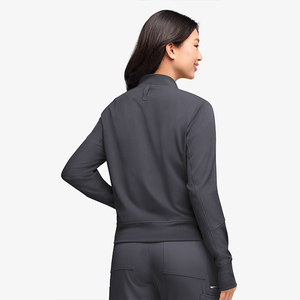 Nuevo Diseño de Blusa Larga de Hospital para Mujer, a la Moda, Personalizada, Lisa, Ajustada, con Cremallera Completa, 72% Poliéster/21% Rayón/7% Elastano, Tejido Twill - Product Image 3
