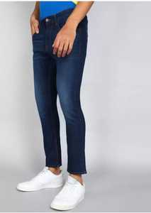 กางเกงยีนส์สลิมฟิตของผู้ชายกางเกงยีนส์วินเทจใส่สบายสไตล์กลางแจ้งพร้อมสีพื้นซักได้ระบายอากาศสำหรับฤดูใบไม้ร่วงและฤดูหนาว - Product Image 2