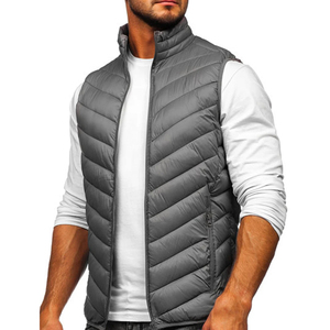 OEM Lightweight Men's Packable Insulated Puffer <b>Vest</b> Warm Winter Casual Sleeveless Outerwear Golf Running Breathable Polyester - Product Image 3