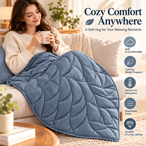 ผ้าห่มถ่วงน้ำหนักสำหรับผู้ใหญ่ |   ผ้าห่มน้ำหนัก 5 ปอนด์ รุ่น Heavy Comfort |   ผ้าห่มซักเครื่องได้ ขนาด 23x29 นิ้ว |   ผ้าห่มนุ่มสบายบรรจุเม็ดแก้ว - Product Image 4