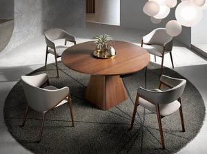 Silla de Comedor de Madera Tapizada de Alta Calidad con Respaldo Curvo Elegante – Asiento Cómodo para Hostelería y Hogar - Product Image 3
